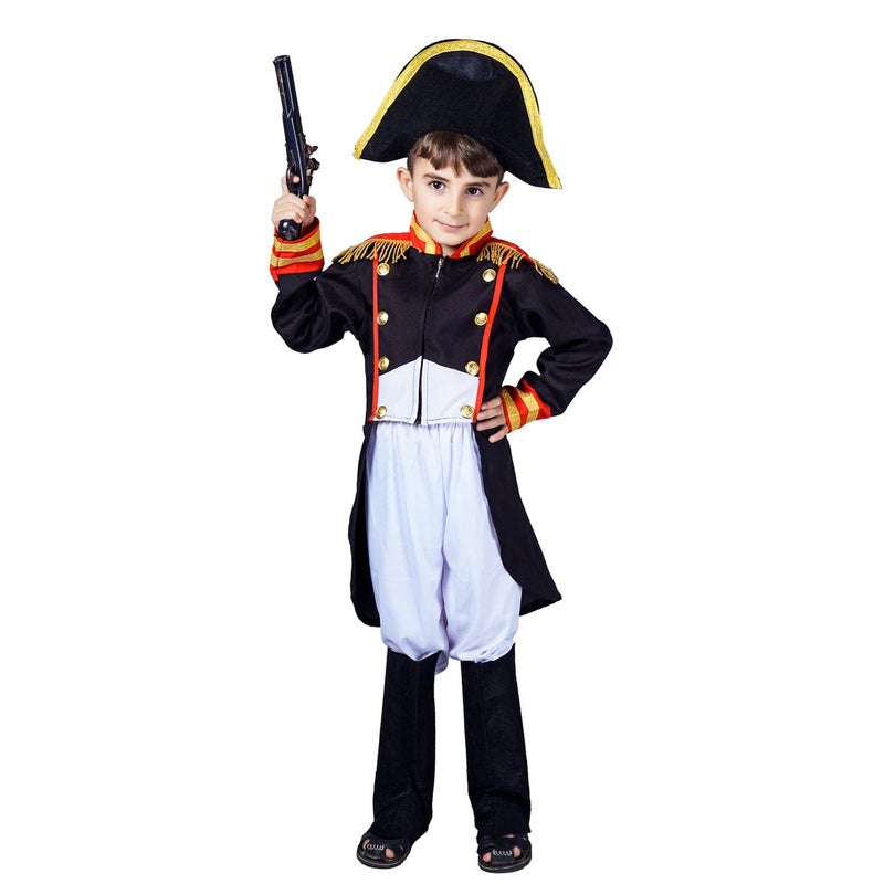 KalcyKizz Boy's Napoleon Costume Navy Red yellow (7-9Y) - Image 3